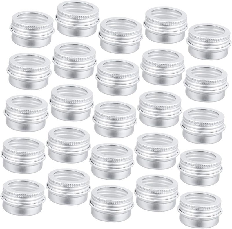15 Pcs Aluminum Screw Lids For Travel Bottles Toiletries Makeup Sample Jars - Image 1